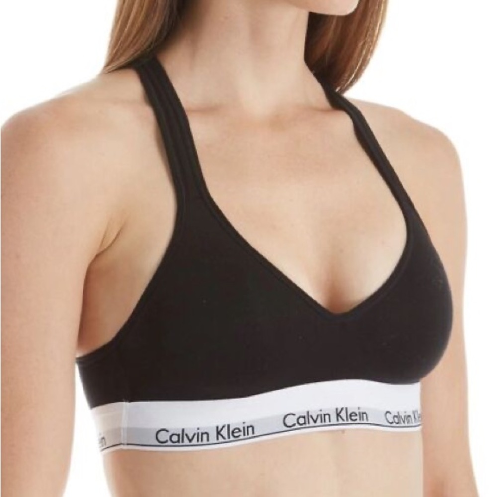 Calvin Klein Modern Cotton Padded Bralette Black Small